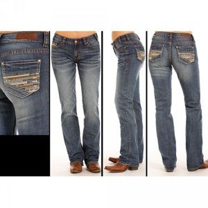 Rock & Roll Cowgirl Boyfriend Fit Sequin Pockets